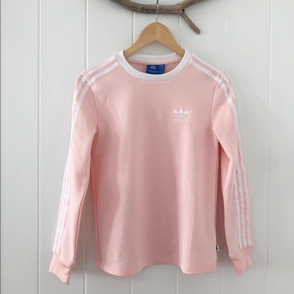 ADIDAS - (powder pink) mesh crew neck sweatshirt